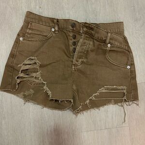 We the free brown distressed shorts